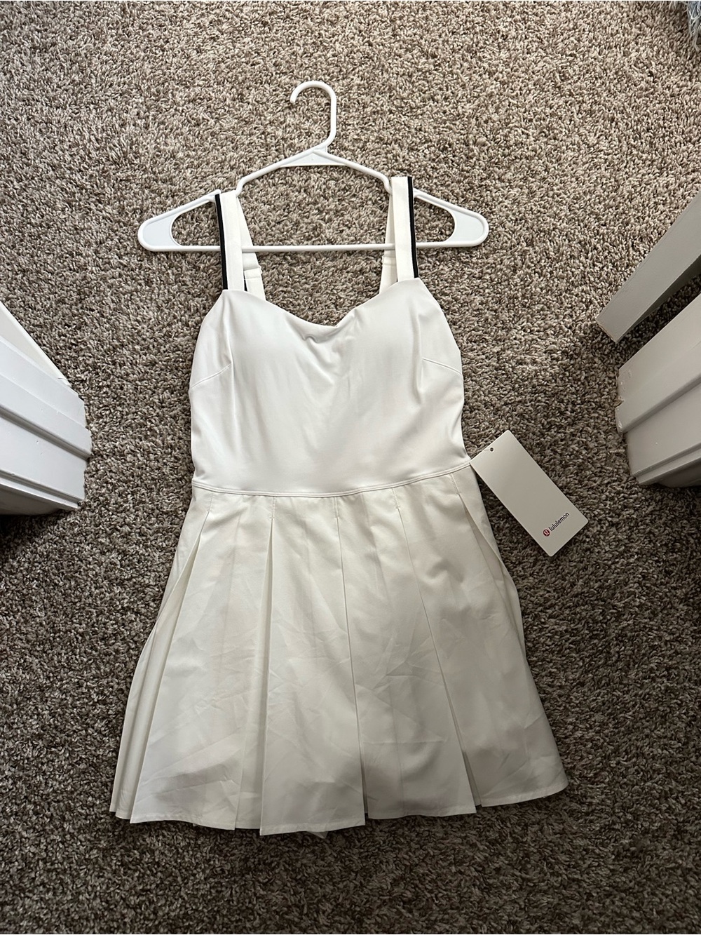 lululemon athletica White Pleated Mini Dress